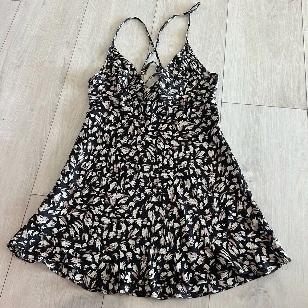 Free People Hang On Halter Mini Slip Dress Size S